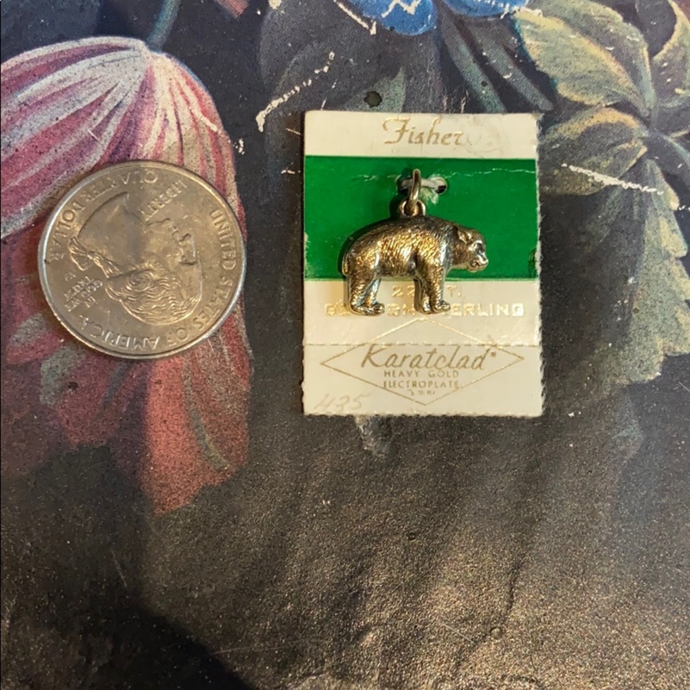 22KT Gold over Sterling’Bear’ Charm NWT